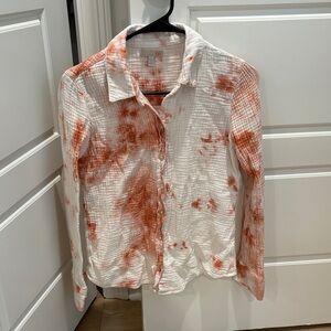 Gianni Bini Tie-Dye Button Down Shirt